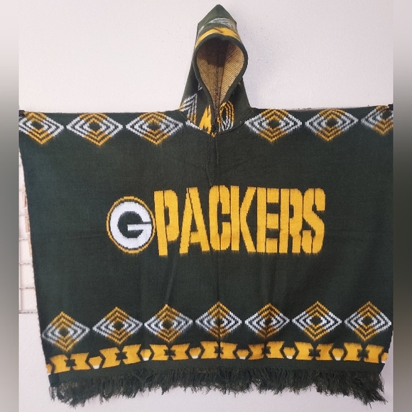 COPY - Green Bay Packers Hooded Poncho - Picture 1 of 3